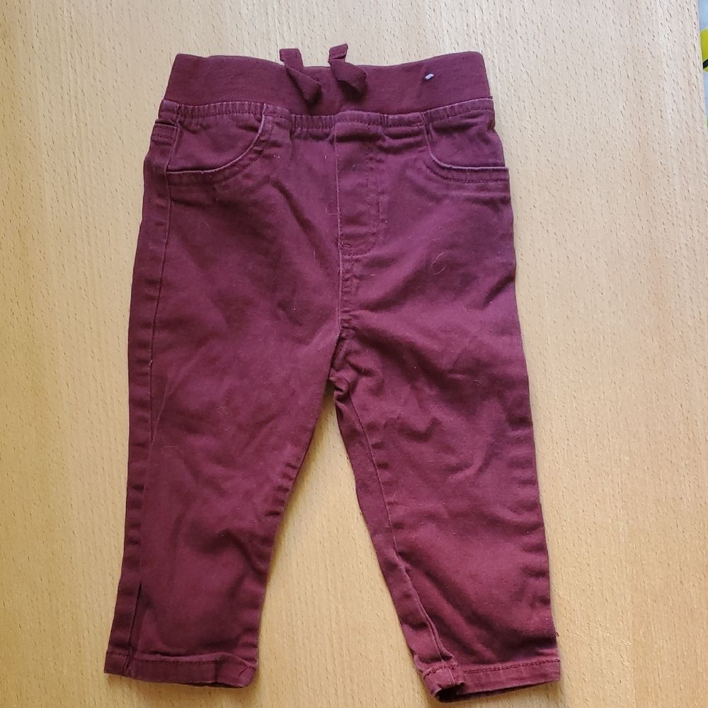 Garanimals 18 Months Toddler Maroon Elastic Pants 🌏5/$10🌏